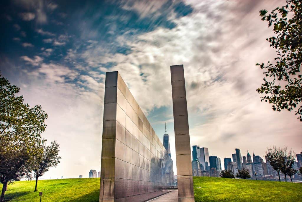 A scenic view of a New Jersey monument, representing the legacy of the best NJ high school football players.