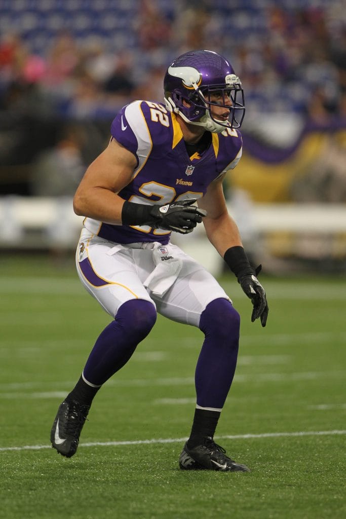 Harrison Smith patrolling the secondary for the Minnesota Vikings, representing top-tier white strong safeties.