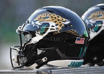 Jacksonville Jaguars helmet featuring the team's logo, representing the legacy of players among the Top 10 Jacksonville Jaguars of All Time.