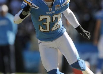Eric Weddle in action, representing one of the top 10 white safeties of all time and a standout among white NFL players.
