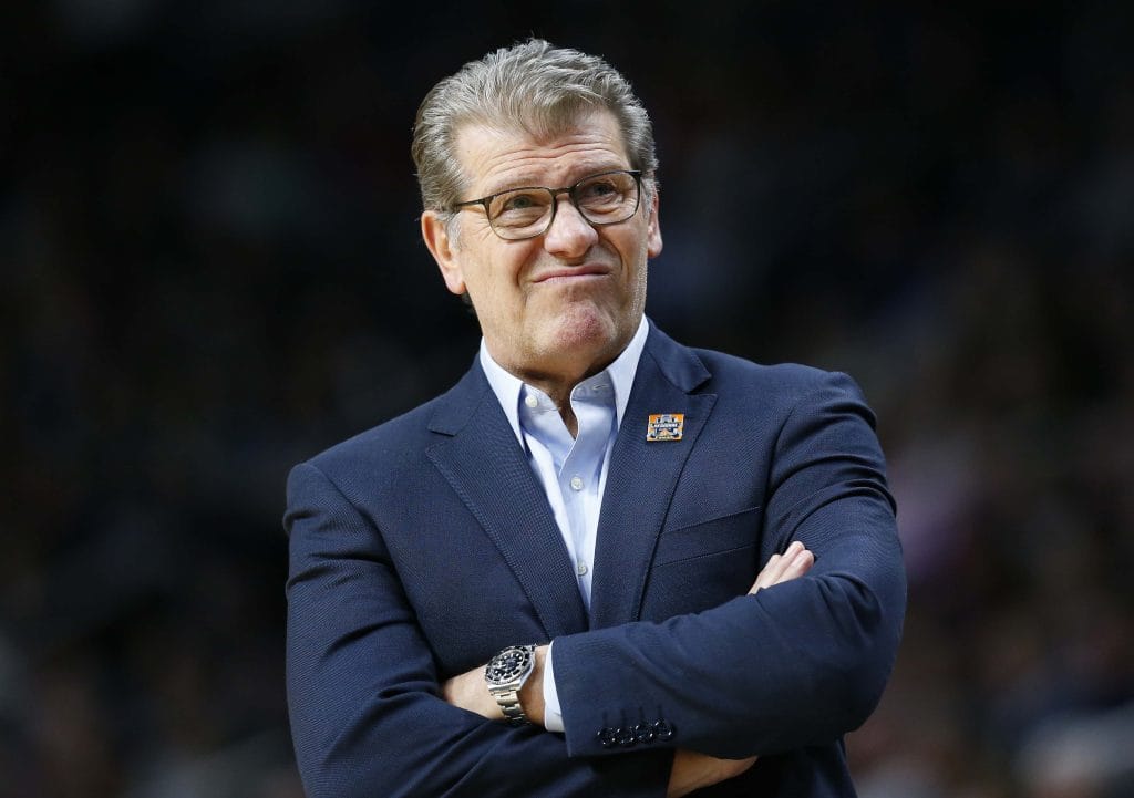 Geno Auriemma, the best white women’s basketball coach, known for building UConn into a powerhouse with numerous NCAA titles.