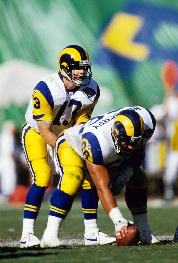 Tom Newberry, famous white football player and standout right guard for the Los Angeles Rams.