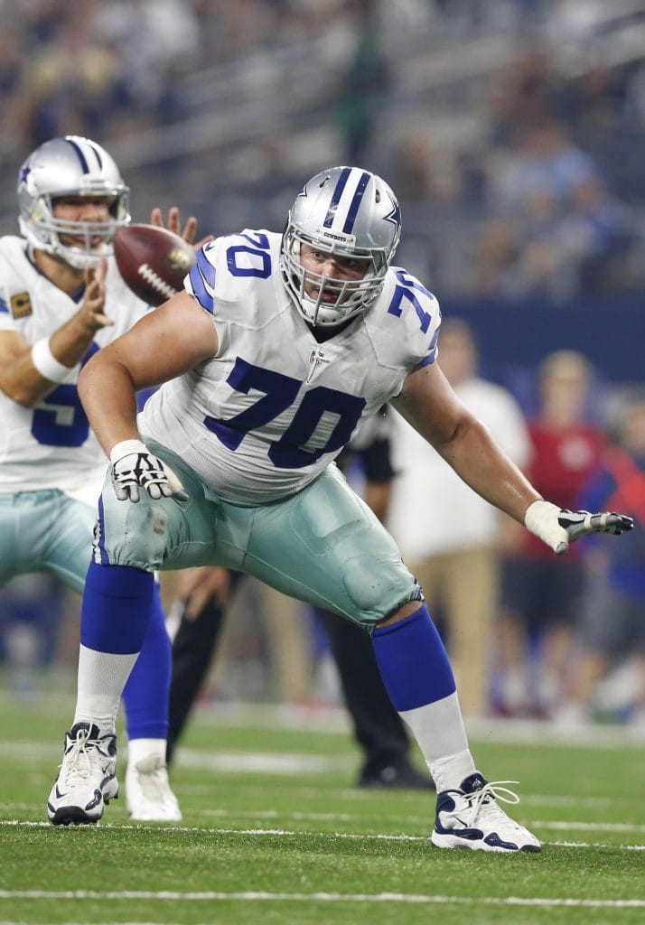 Zack Martin, elite white right guard for the Dallas Cowboys, recognized as one of the best white NFL players of all time.