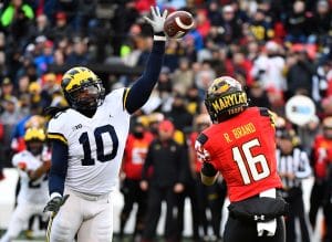 Devin Bush leaps to bat down a pass, featured in the Top 10 Linebackers Who Played 7v7 Football 