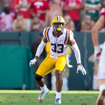Jamal Adams in coverage for LSU, featured in the Top 10 Safeties Who Played 7v7 Football of All Time